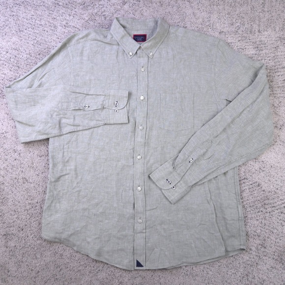 UNTUCKit Other - Untuckit Linen Shirt Men XL Long Sleeve Button Down Green Collared Untuck It GUC